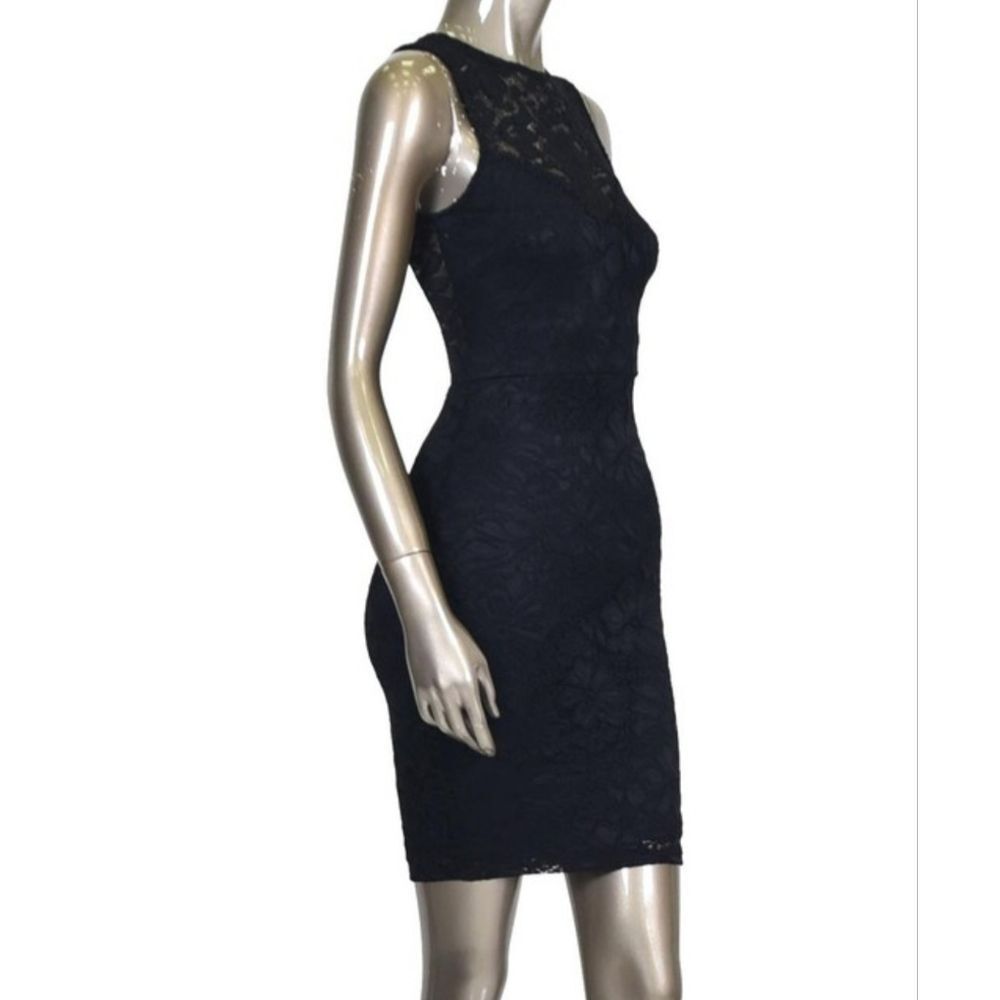 Black Lace Mini Dress - Picture 4 of 6